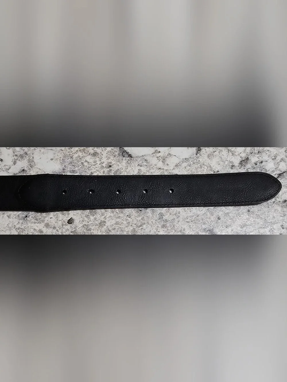 Tommy Hilfiger Men's Black Coated Leather Belt Braided Silver Buckle Size 40/100
